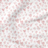 Pastel Hearts (Dusty Rose Washed Linen) | Holiday, Standard Designs Fabric Design | Hip Kid Designs